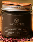 Activated Charcoal & Rose Face Mask | Exfoliating & Mattifying | Oily/Combination Skin | 100% natural 95% organic