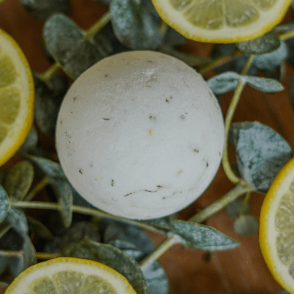 Eucalyptus lemon glow natural bath bombs organic