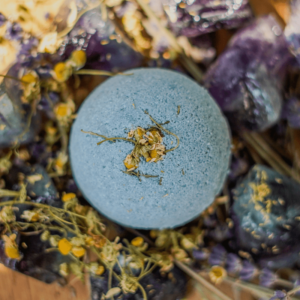 Blue clay sleepy chamomile lavender natural bath bomb