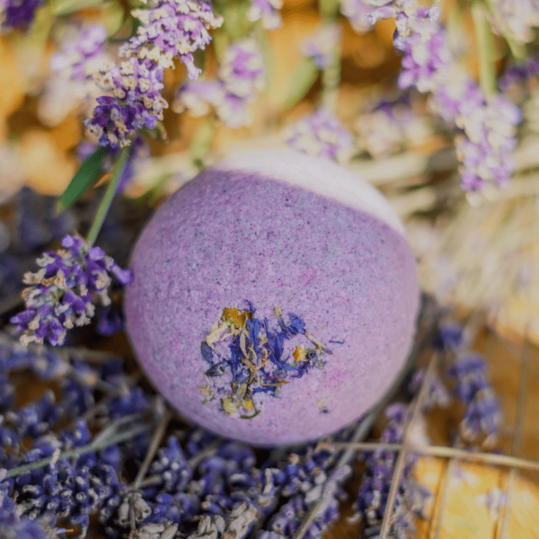 Natural lavender sleep stress relief bath bomb